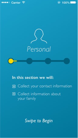 Mobile College Application personal page