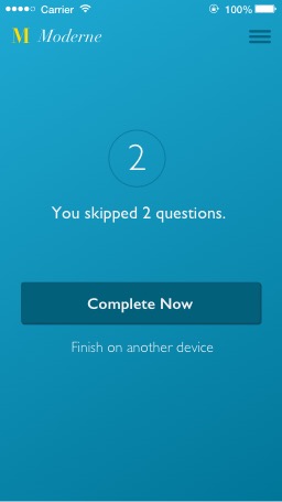 Mobile College Application skip page